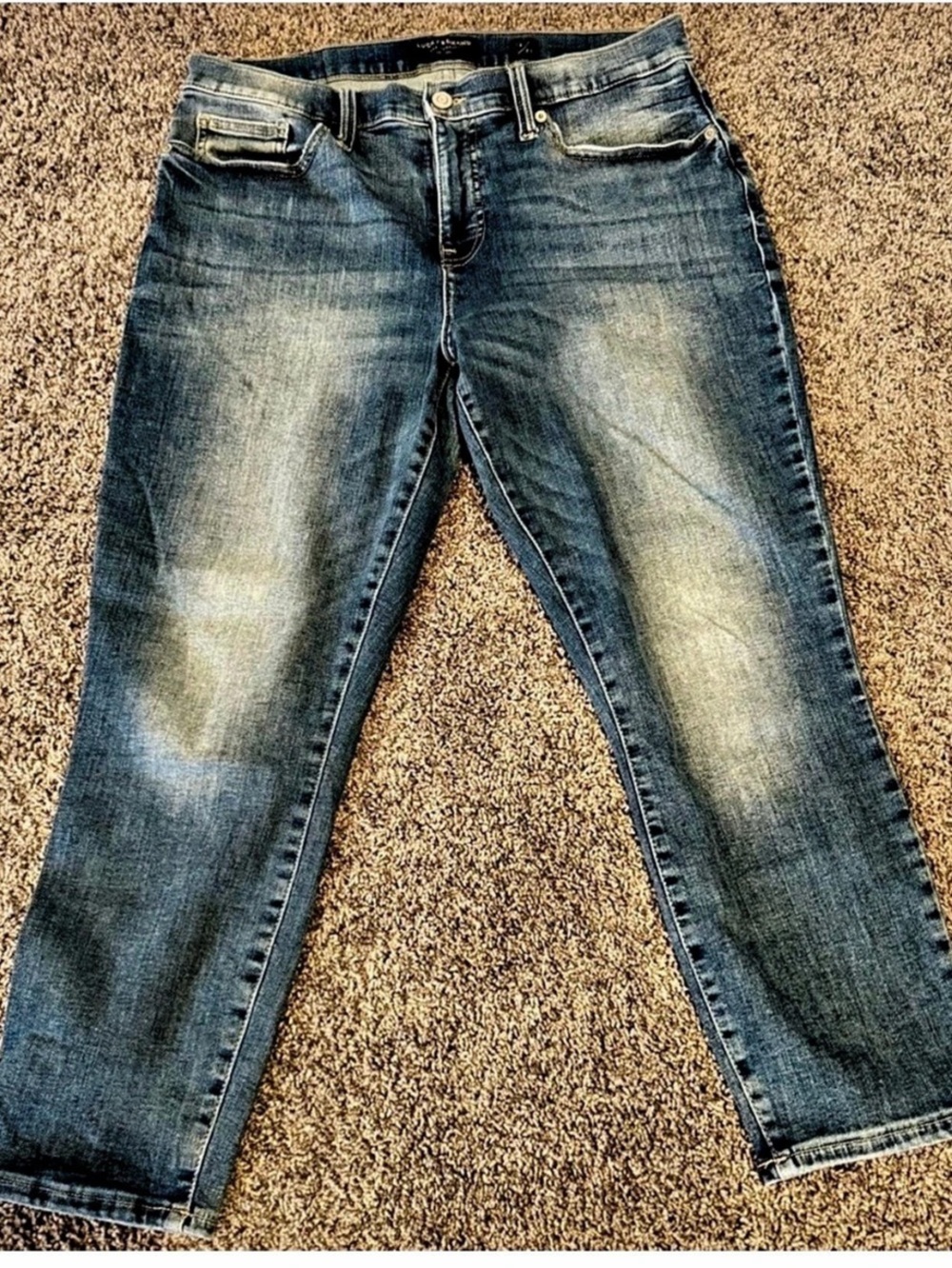 Lucky Brand Sweet Straight Jeans Straight Leg Blue Waist 12/31